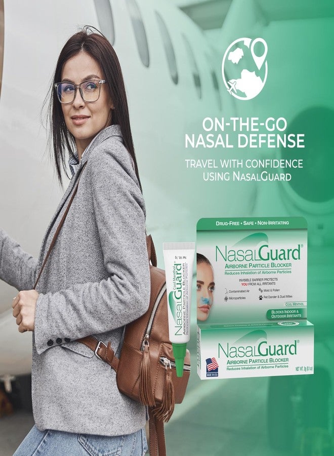 NasalGuard Airborne Particle Blocker Gel - Helps Reduce Inhalation of Allergens, Pollutants & Irritants - Drug-Free, Daily Use (Cool Menthol, 3g, Pack of 2), Over 150 Applications - Image 3